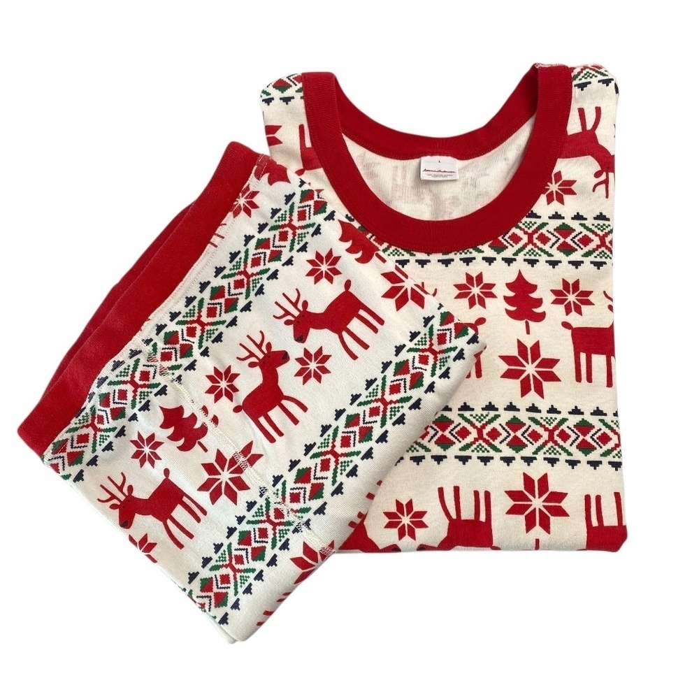 HANNA ANDERSSON Long John Dear Deer HannaJams  Pajama Set Size L